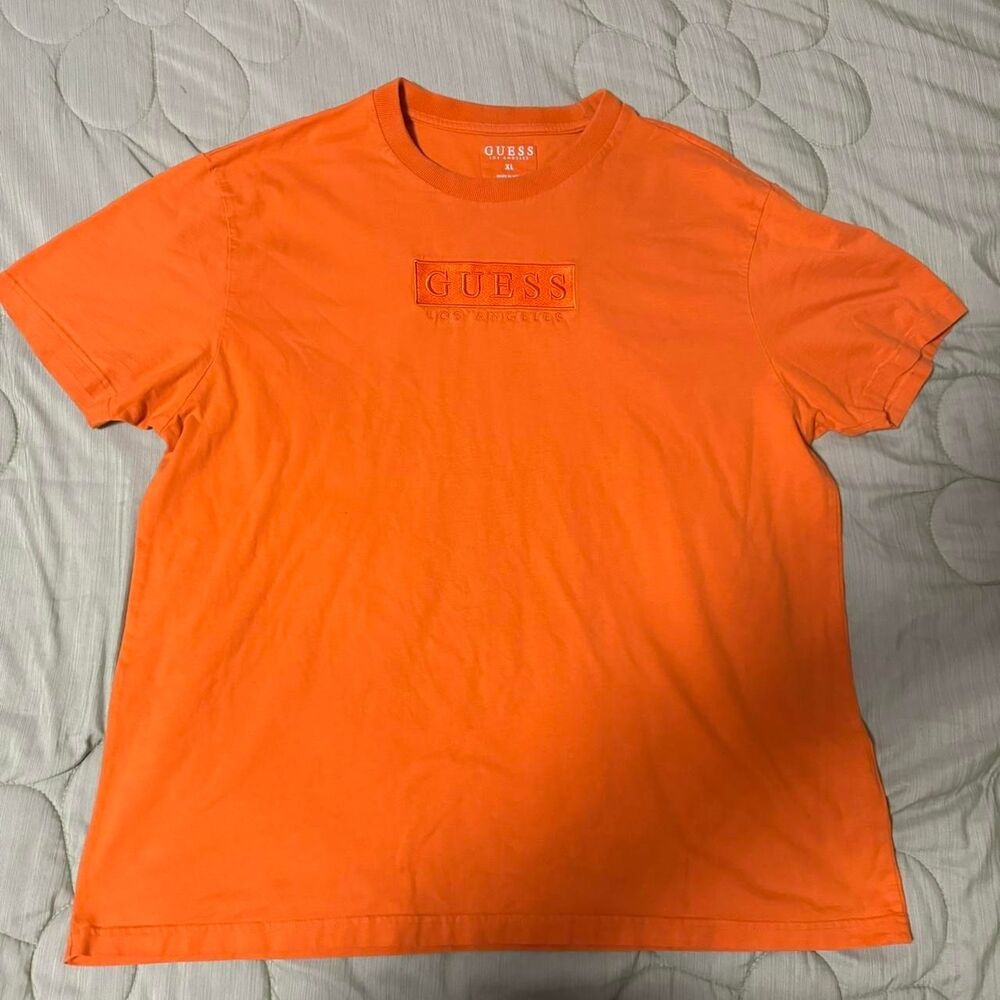 Guess Men's Orange Shirt